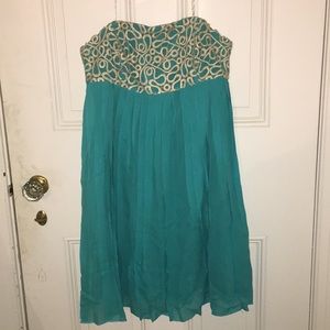 Lilly Pulitzer Blue Silk Chiffon Dress 6